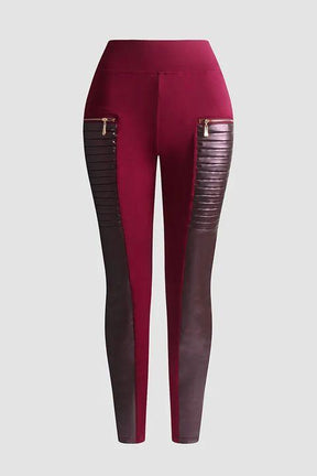 Calça Feminina Legging Faux com Zíper Loja Rinove